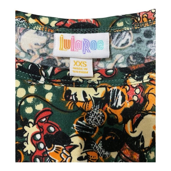 LuLaRoe Mickey Mouse, Carly, Disney Orange Yellow Raglan Sleeve Midi Dress - Picture 6 of 7